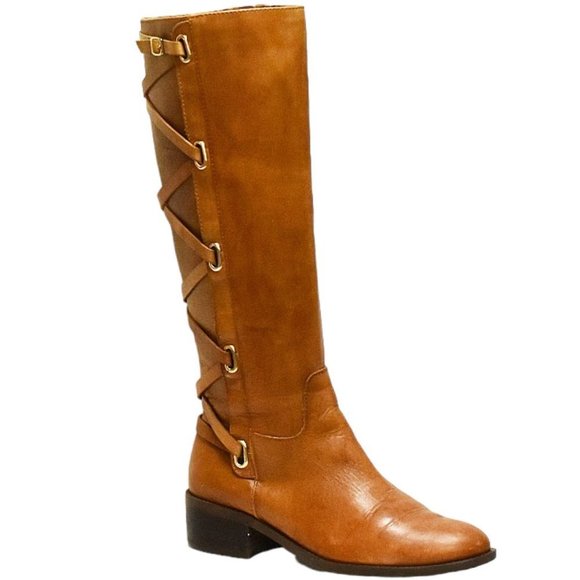 BCBGeneration  "Janiss" Tall Tan Leather Riding Boot - Picture 1 of 13